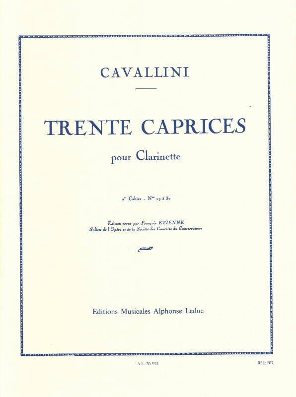 Cavallini, 30 Caprices, 2: No. 19-30 (Leduc)