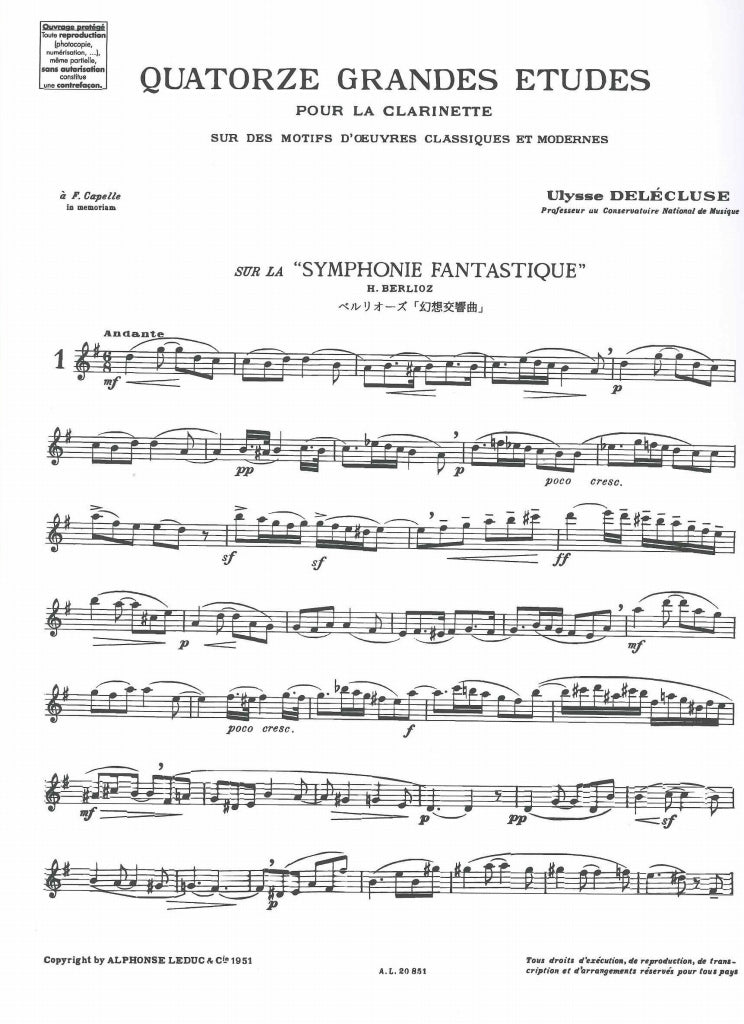 Delecluse, 14 Grandes Etudes (Leduc)