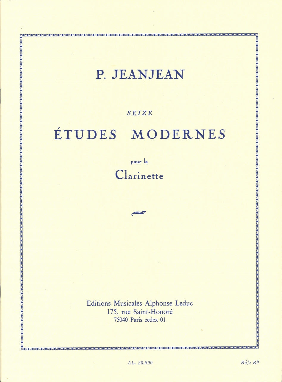 Jeanjean, 16 Etudes modernes (Leduc)