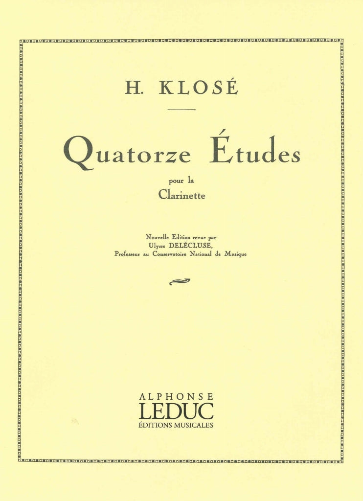 Klose, 14 Etudes (Delecluse) (Leduc)