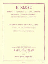 Klose, Etudes de genre et de mecanisme (Leduc)