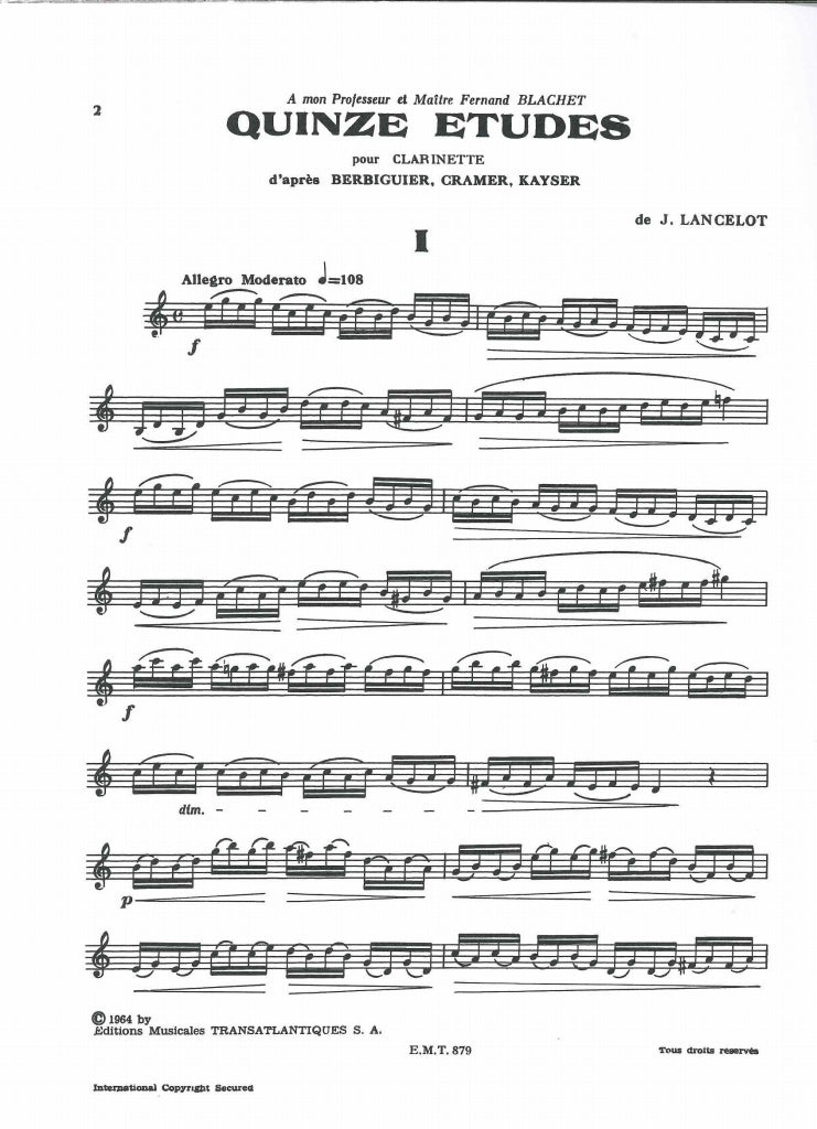 Lancelot, 15 Etudes (Transatlantiques)