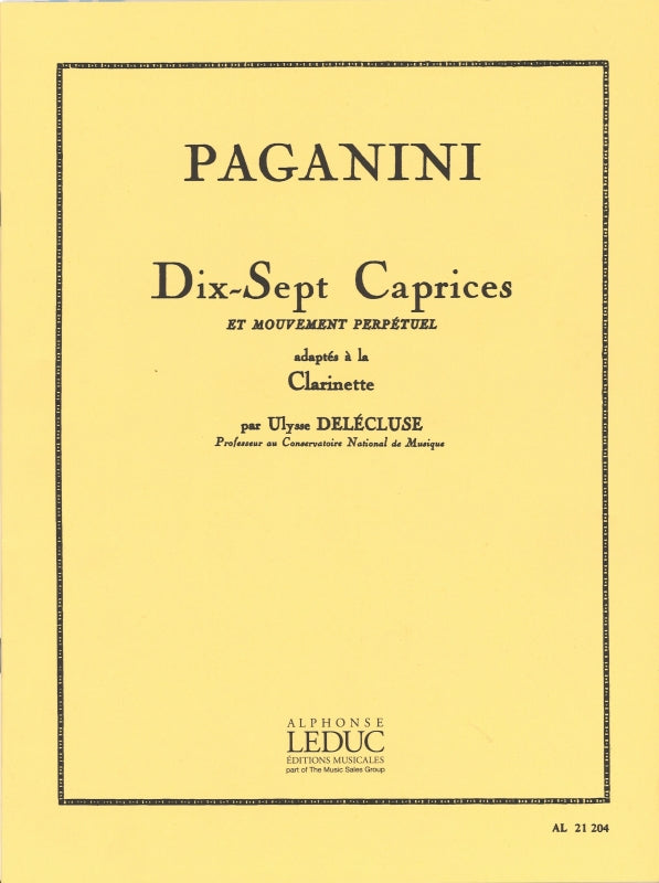 Paganini, 17 Caprices et Mouvement perpe (Leduc)