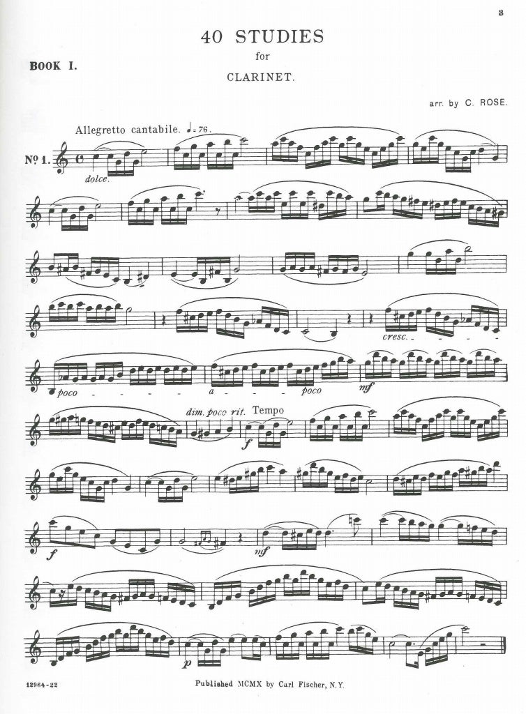 Rose, 40 Studies, 1 (Carl Fischer)