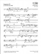 Berio, Sequenza IX (BbCl Solo) (Universal)