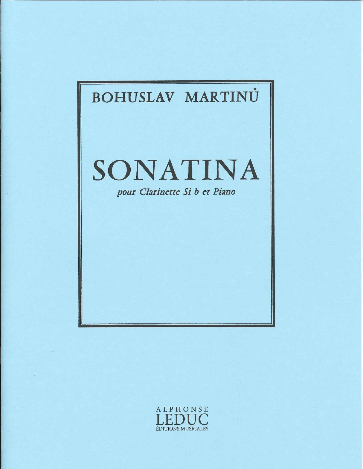 Martinu, Sonatina H 356 (1956) (Leduc)