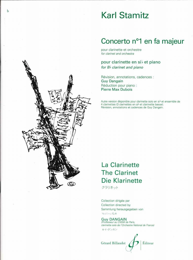 Stamitz, Concerto No. 1 in F (Cl,Pf) (Billaudot)