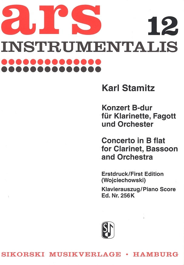 Stamitz, Double Concerto in Bb (Cl,Bn,Pf (Sikorski)