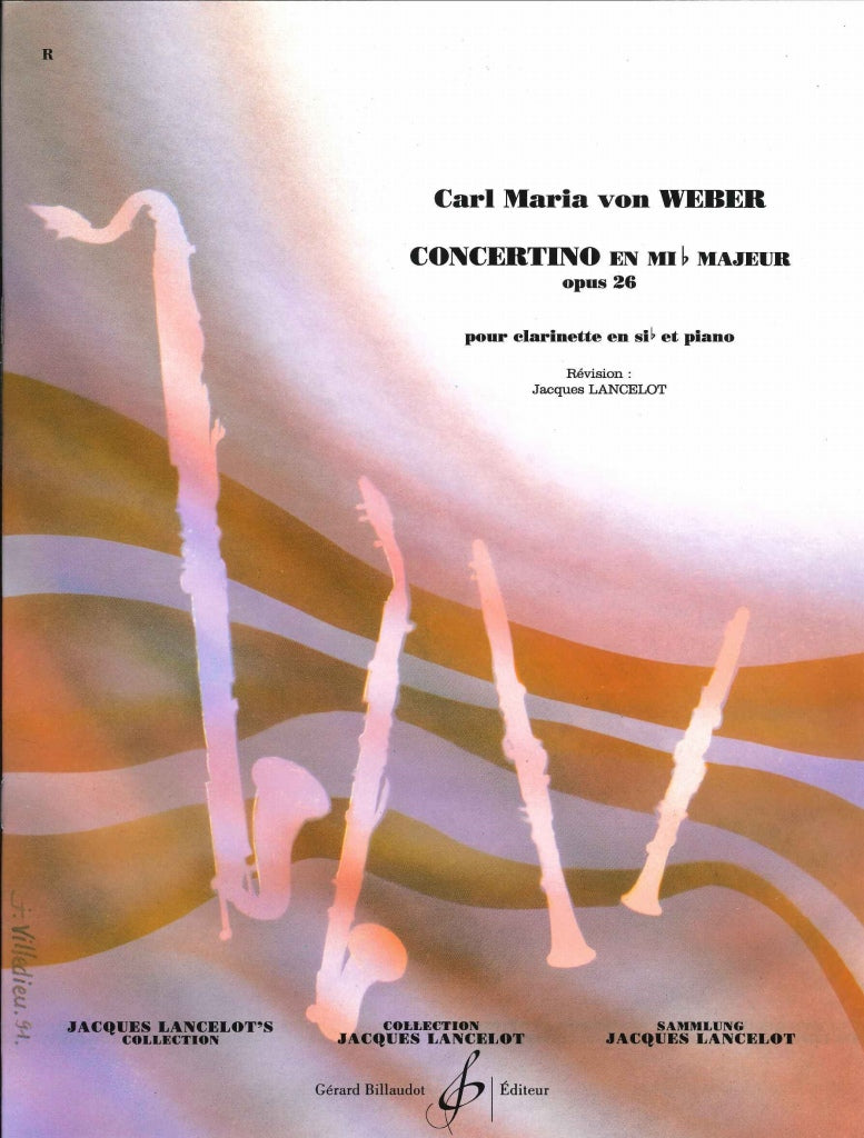 Weber, Concertino op. 26 (Lancelot) (Billaudot)