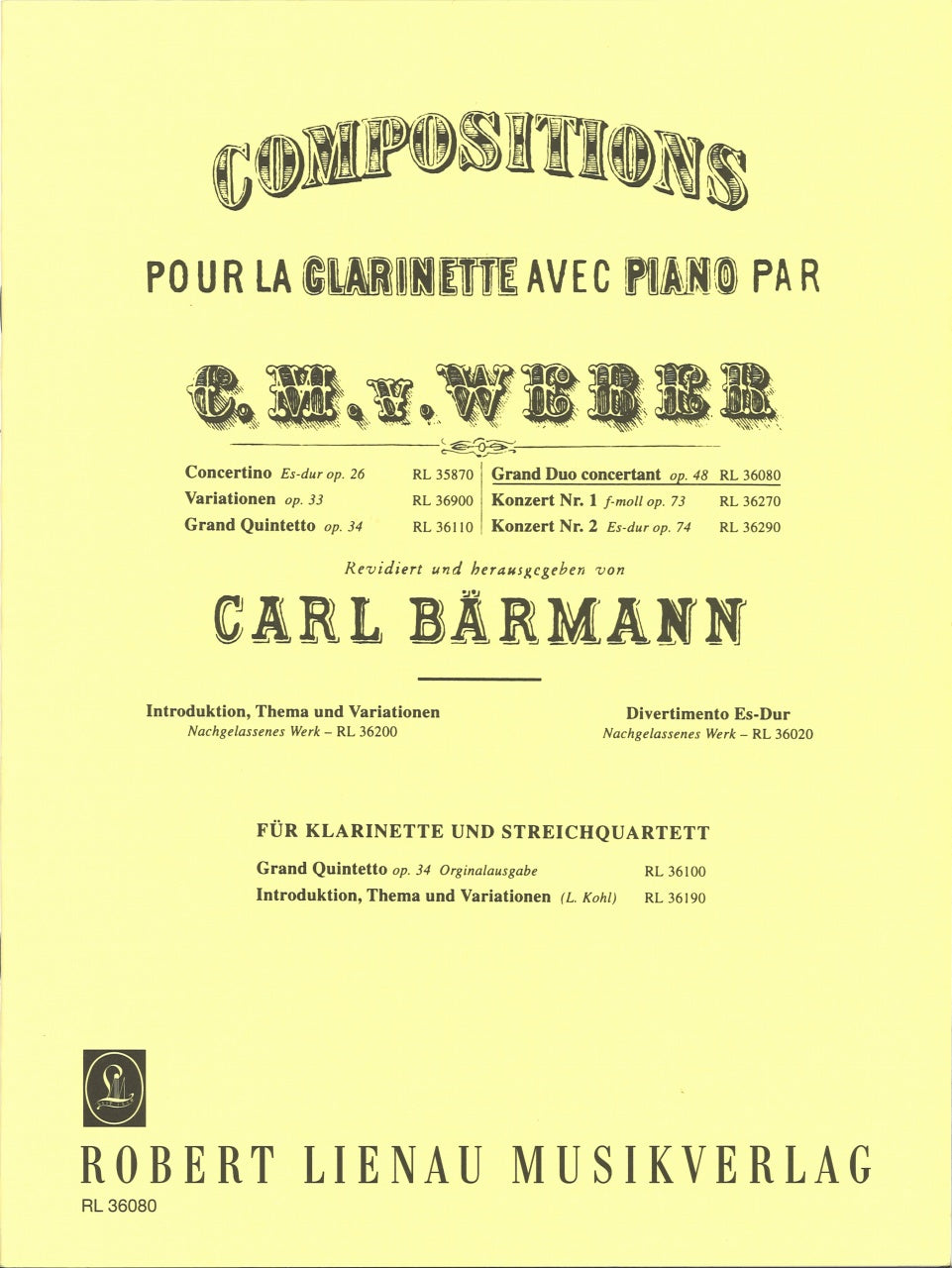 Weber, Grand duo concertant op. 48 (R.Lienau)