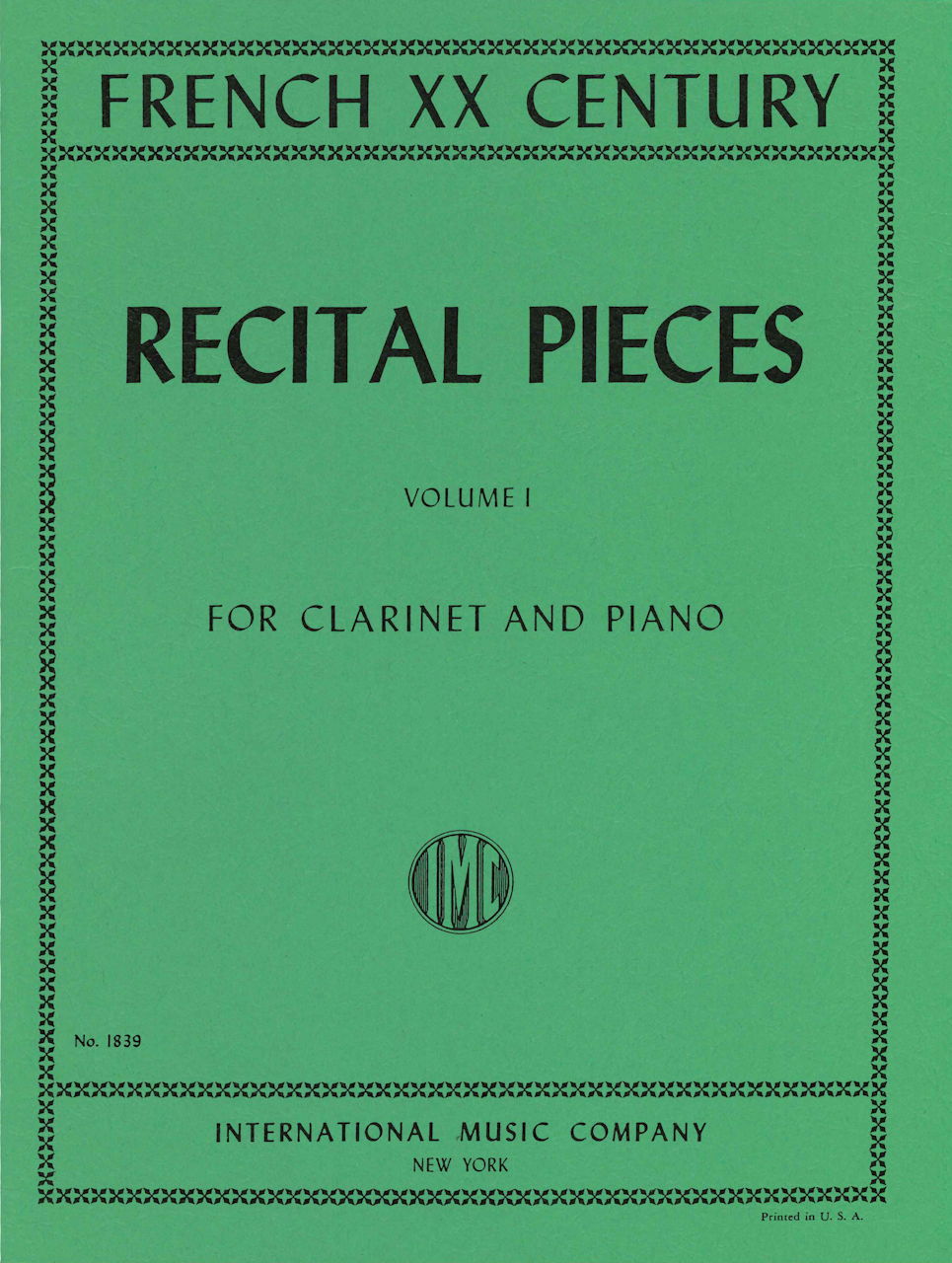 French 20 Century Recital Pieces 1 (IMC)
