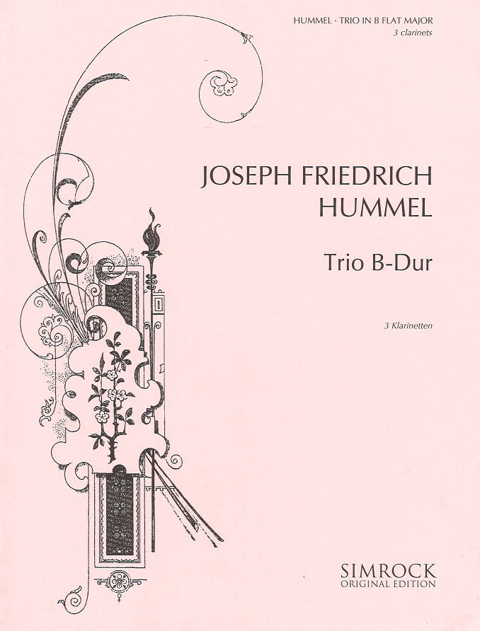 Hummel,J.F., Trio in Bb (3Cl) (Simrock)