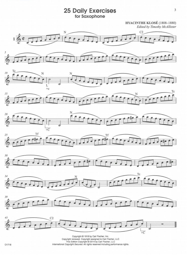 Klose, 25 Daily Exercises (Carl Fischer)