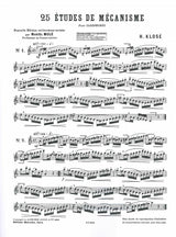 Klose, 25 Etudes de Mecanisme (Mule) (Leduc)