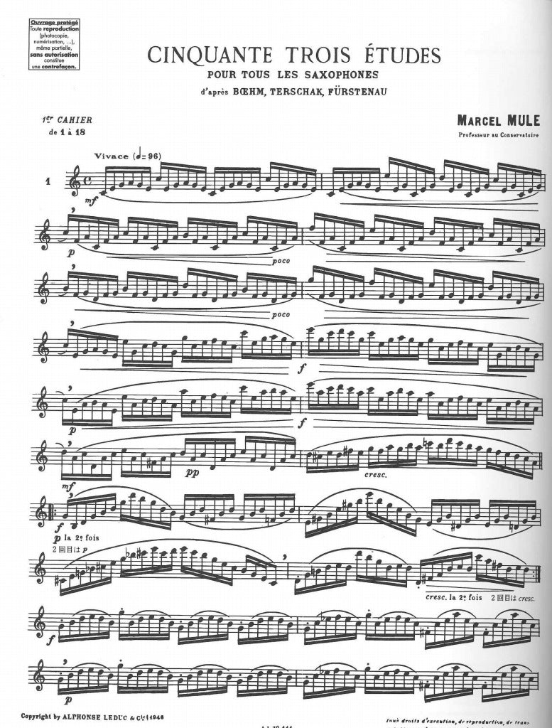 Mule, 53 Etudes, 1er cahier (Leduc)