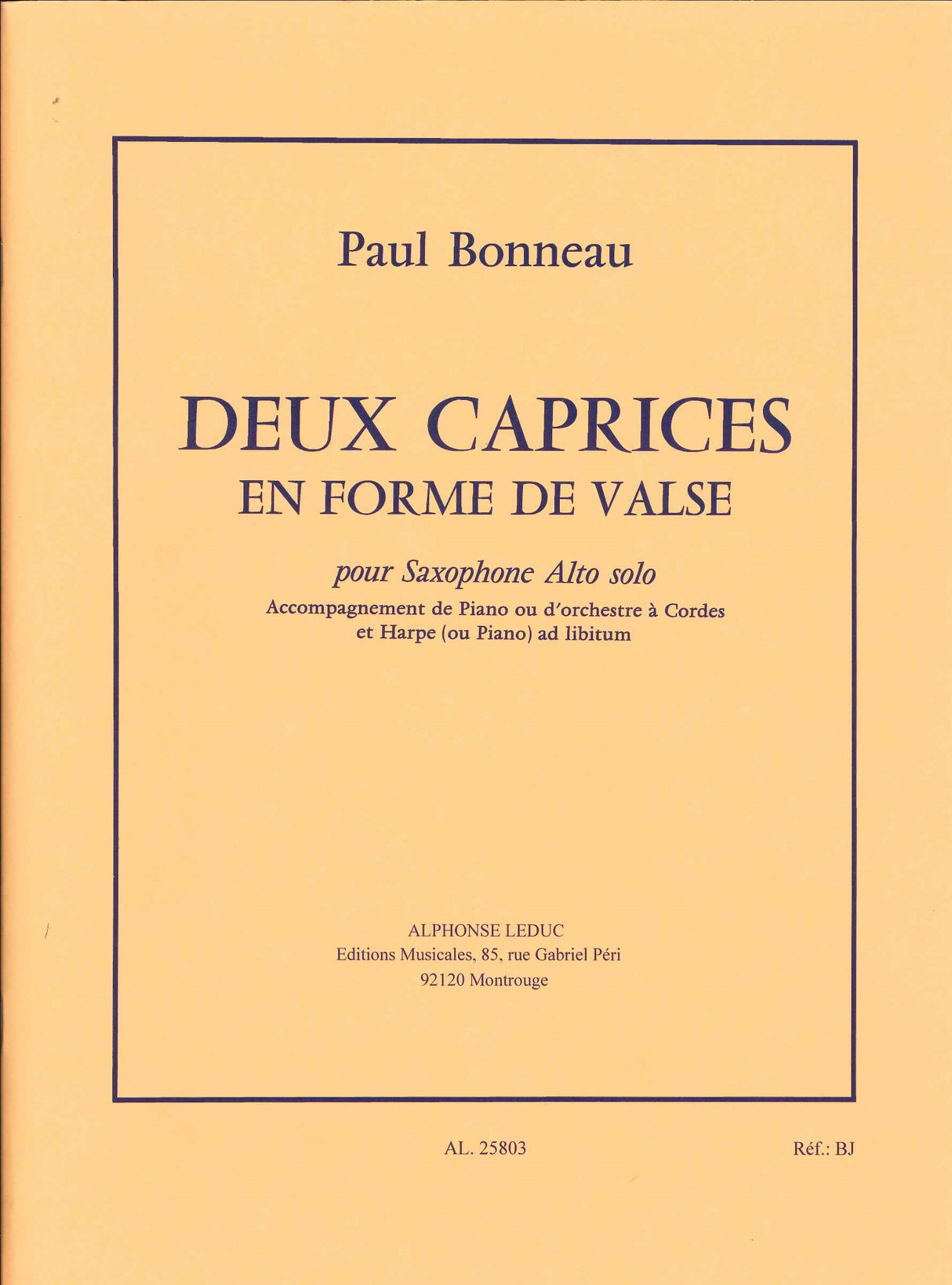 Bonneau, 2 Caprices en forme de valse (Leduc)
