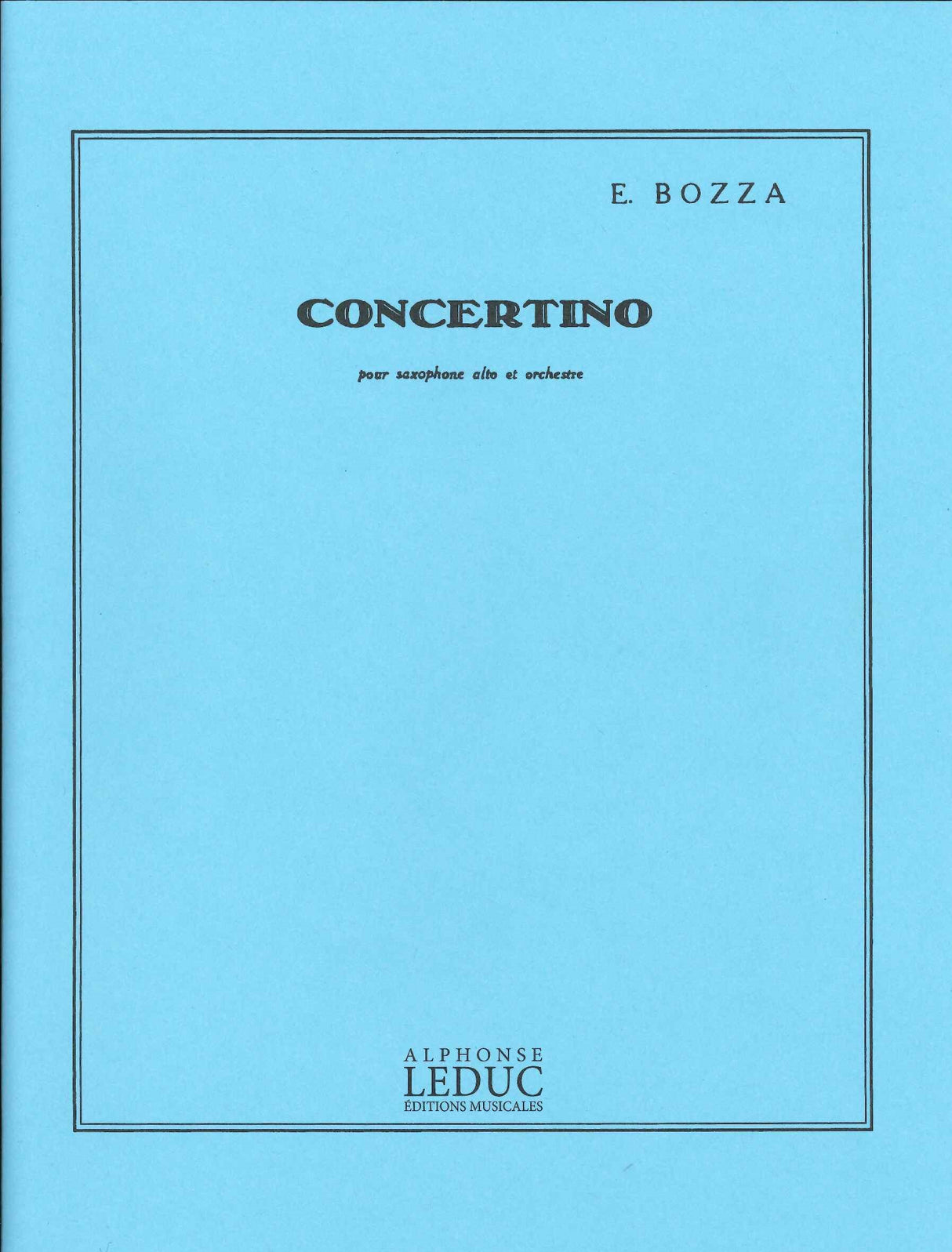 Bozza, Concertino (ASax,Pf) (Leduc)