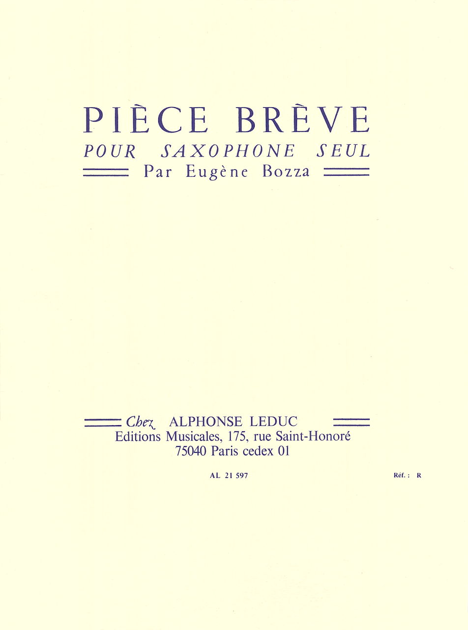 Bozza, Piece Breve (Solo) (Leduc)