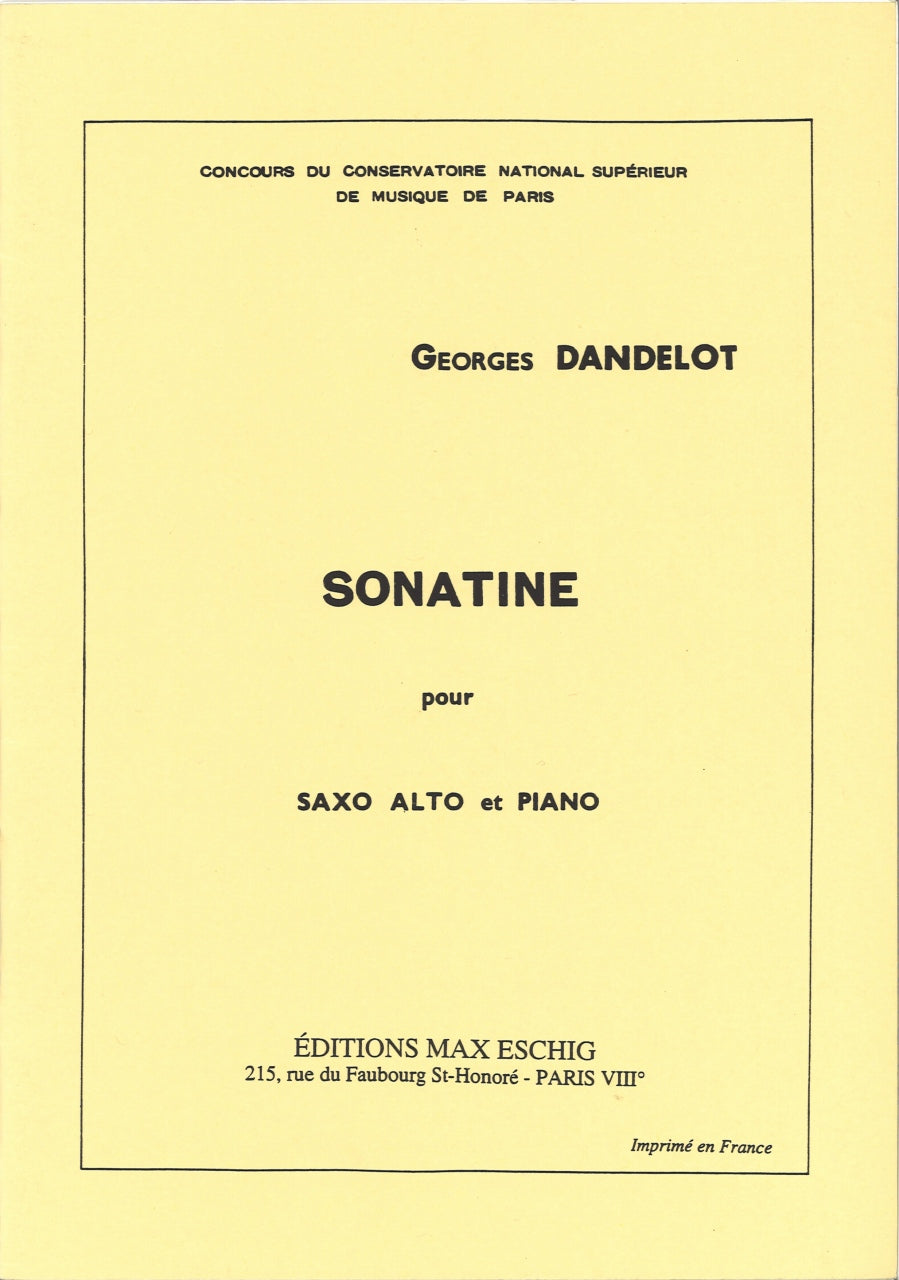 Dandelot, Sonatine (1966) [Alto,Pf] (Eschig)