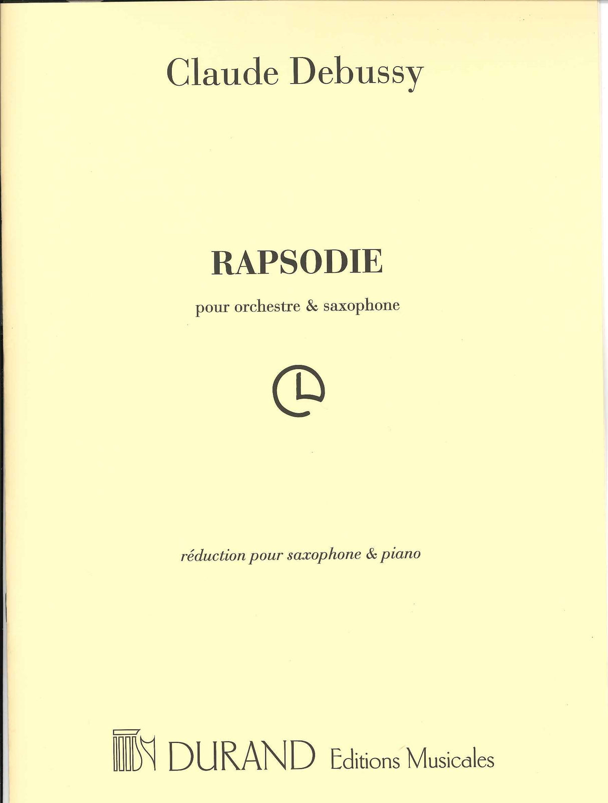 Debussy, Rapsodie L 104(98)(Alto Sax,Pf) (Durand)