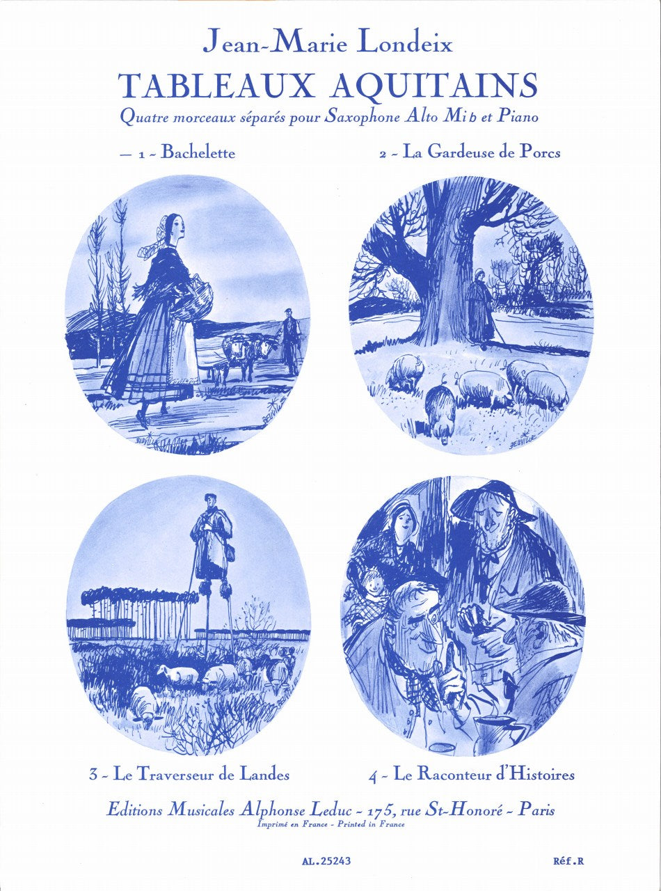 Londeix, Tableaux Aquitains 1 (ASax,Pf) (Leduc)