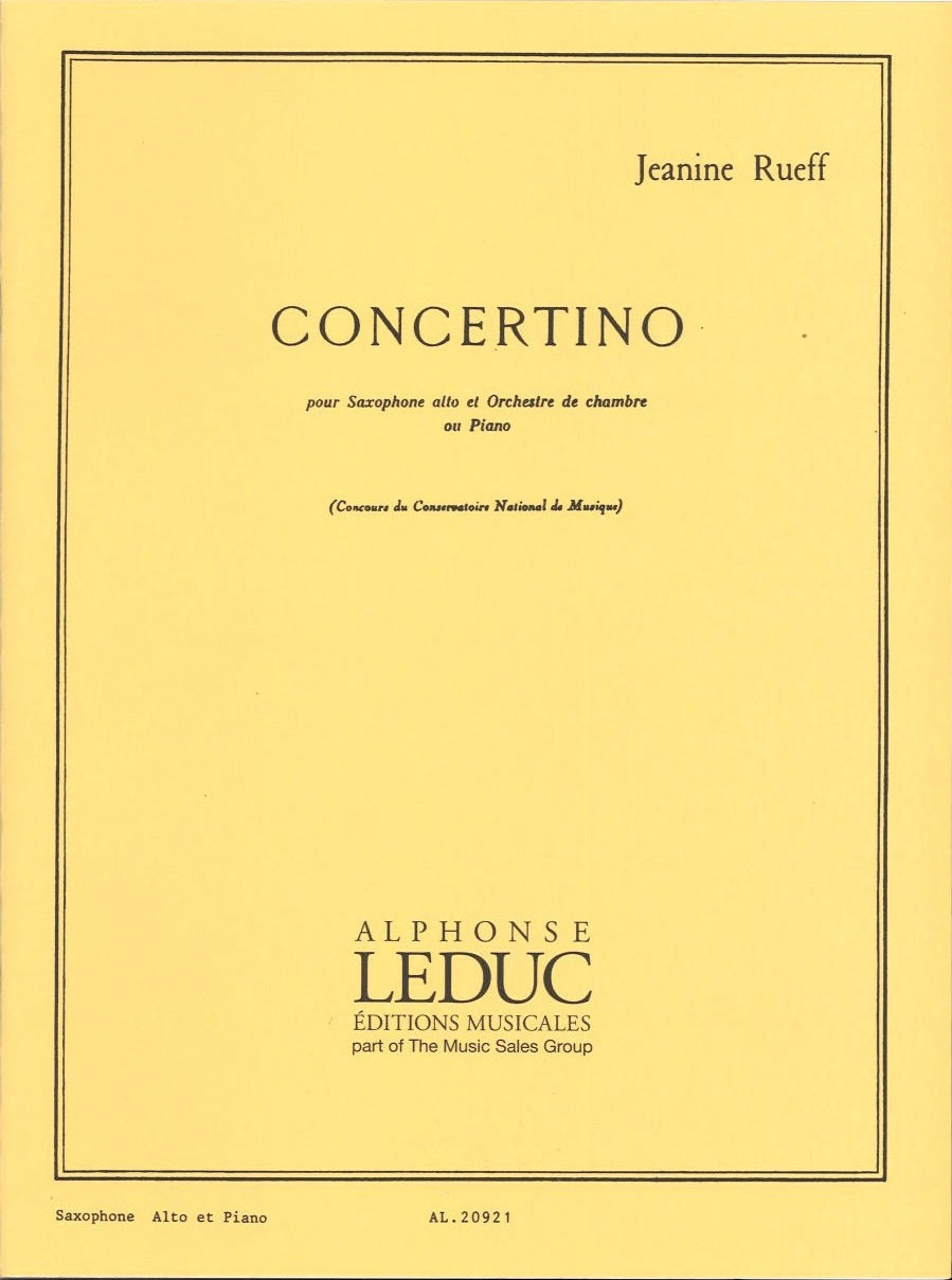 Rueff, Concertino op. 17 (ASax,Pf) (Leduc)