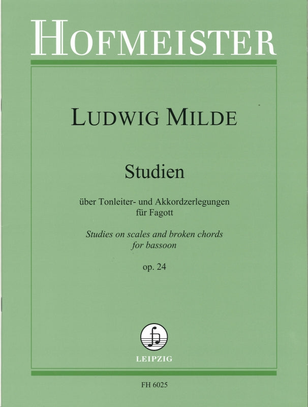 Milde, Studies op. 24 on scales... (Hofmeister)