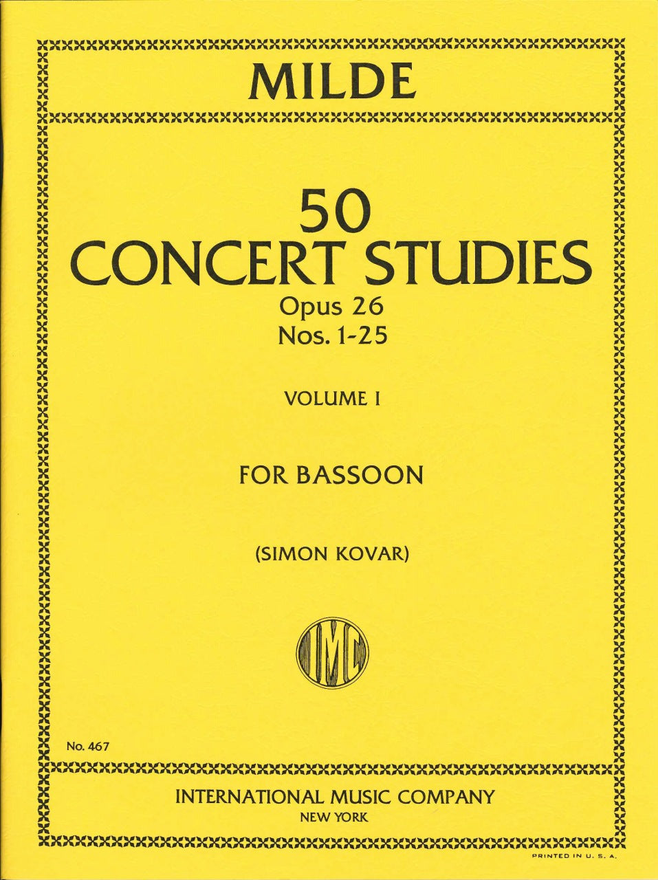Milde, 50 Concert Studies op. 26, I (IMC)
