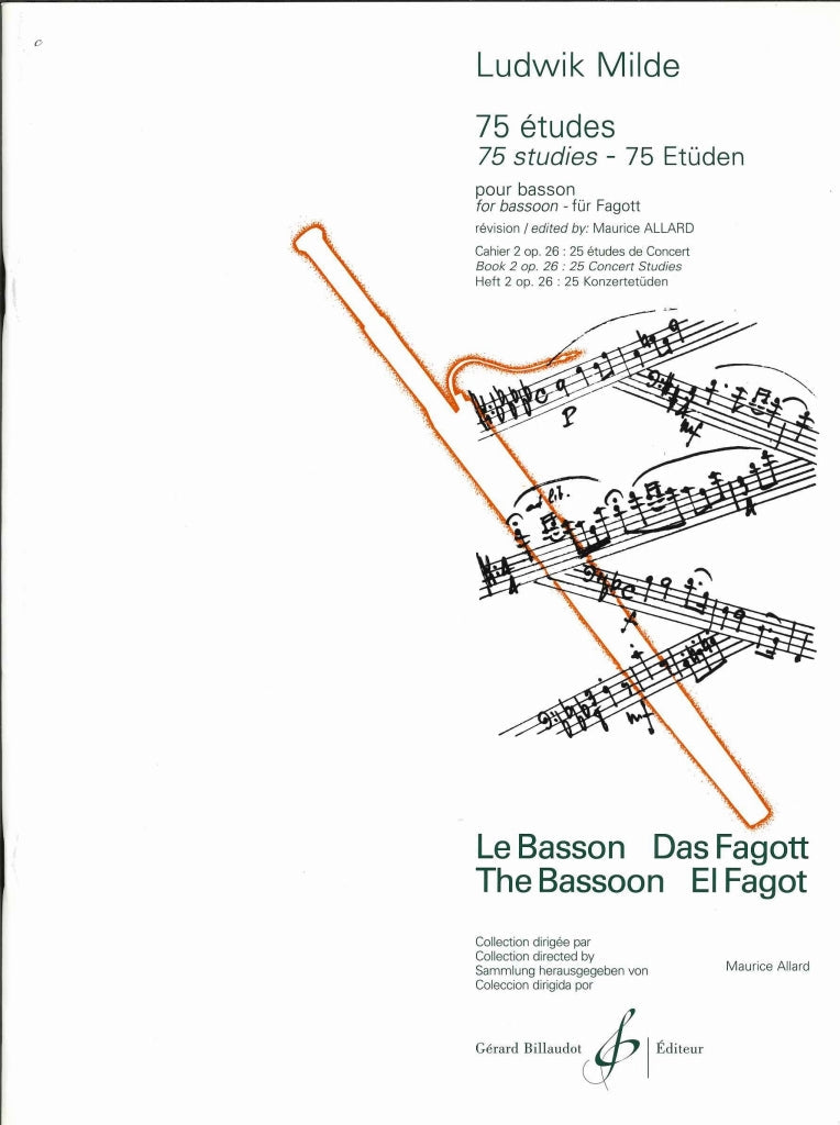 Milde, 75 Etudes 2 op. 26: 25 Etudes (Billaudot)