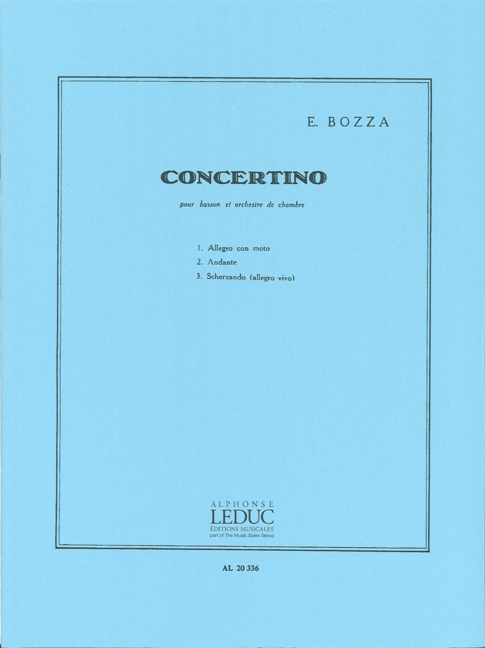 Bozza, Concertino op.49 (Bn,Pf) (Leduc)