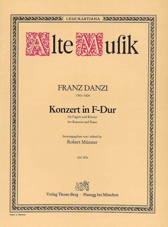 Danzi, Concerto in F (No. 2) (Leuckart)