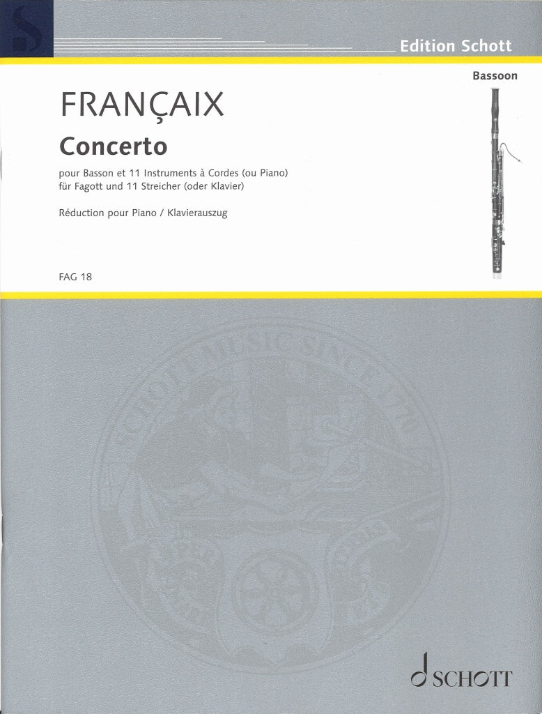 Francaix, Concerto (1979) (Bn,Pf) (Schott)