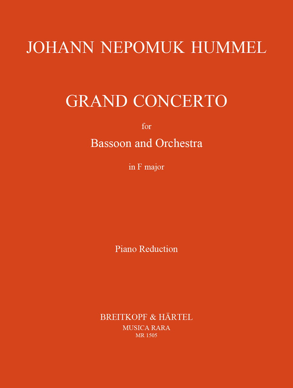 Hummel, Grand Concerto (Bn,Pf) (Musica Rara)