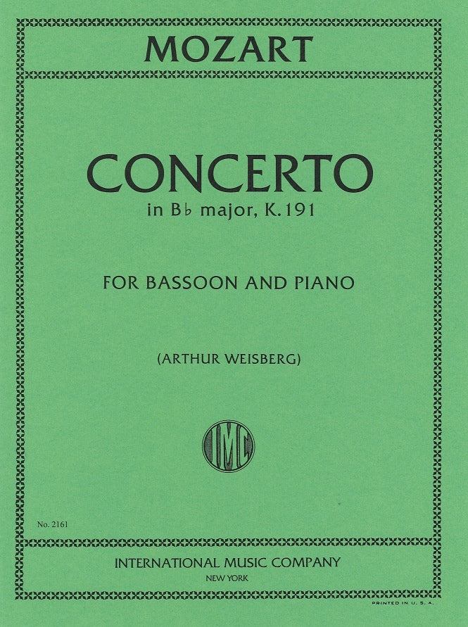 Mozart, Concerto KV 191 (Weisberg) (IMC)