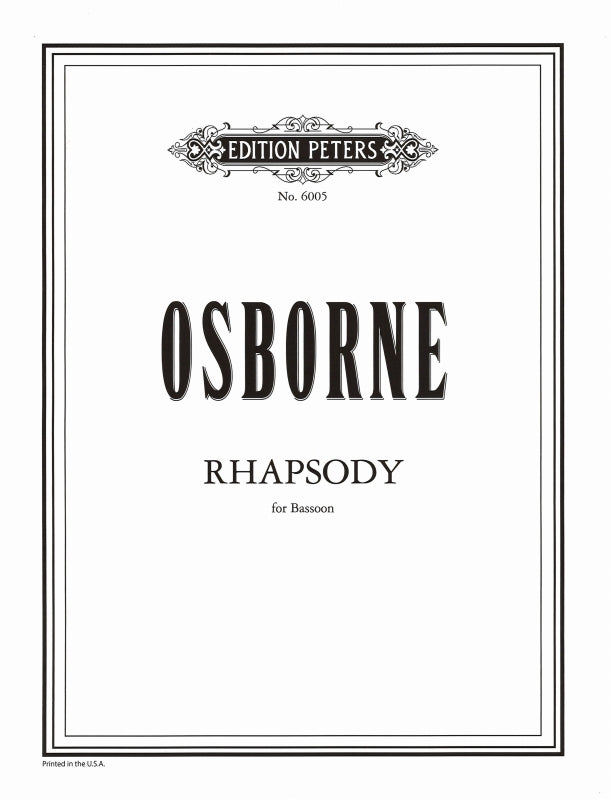 Osborne, Rhapsody for Bassoon (Peters)