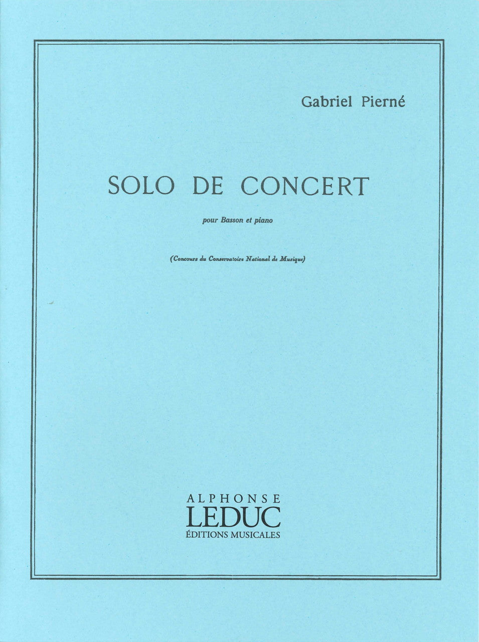 Pierne, Solo de Concert op. 35 (Leduc)
