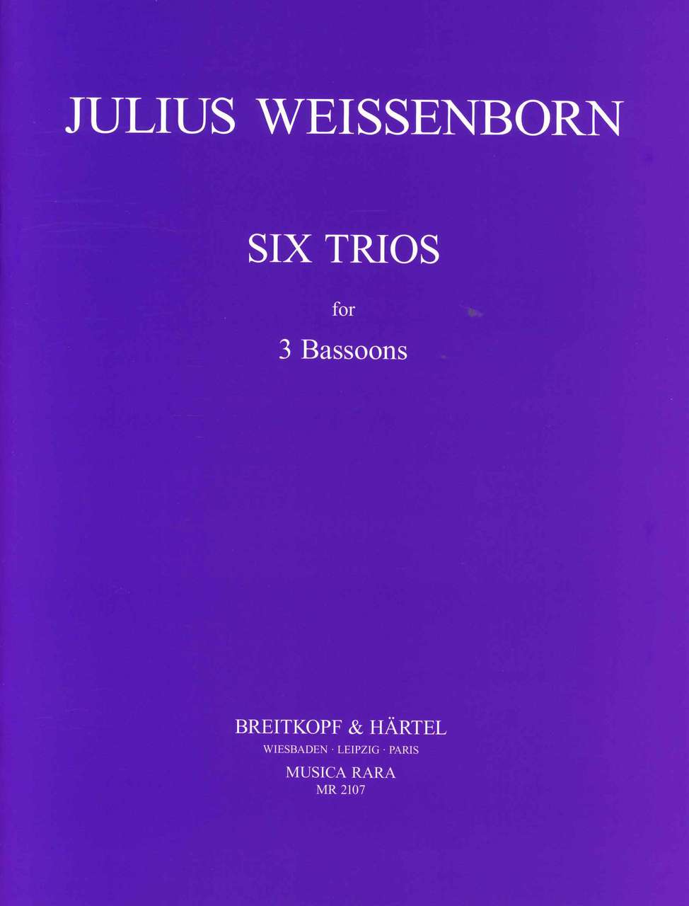 Weissenborn, 6 Trios (3Bn) (Musica Rara)