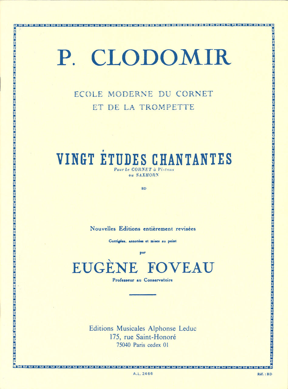 Clodomir, 20 Etudes chantantes (Leduc)