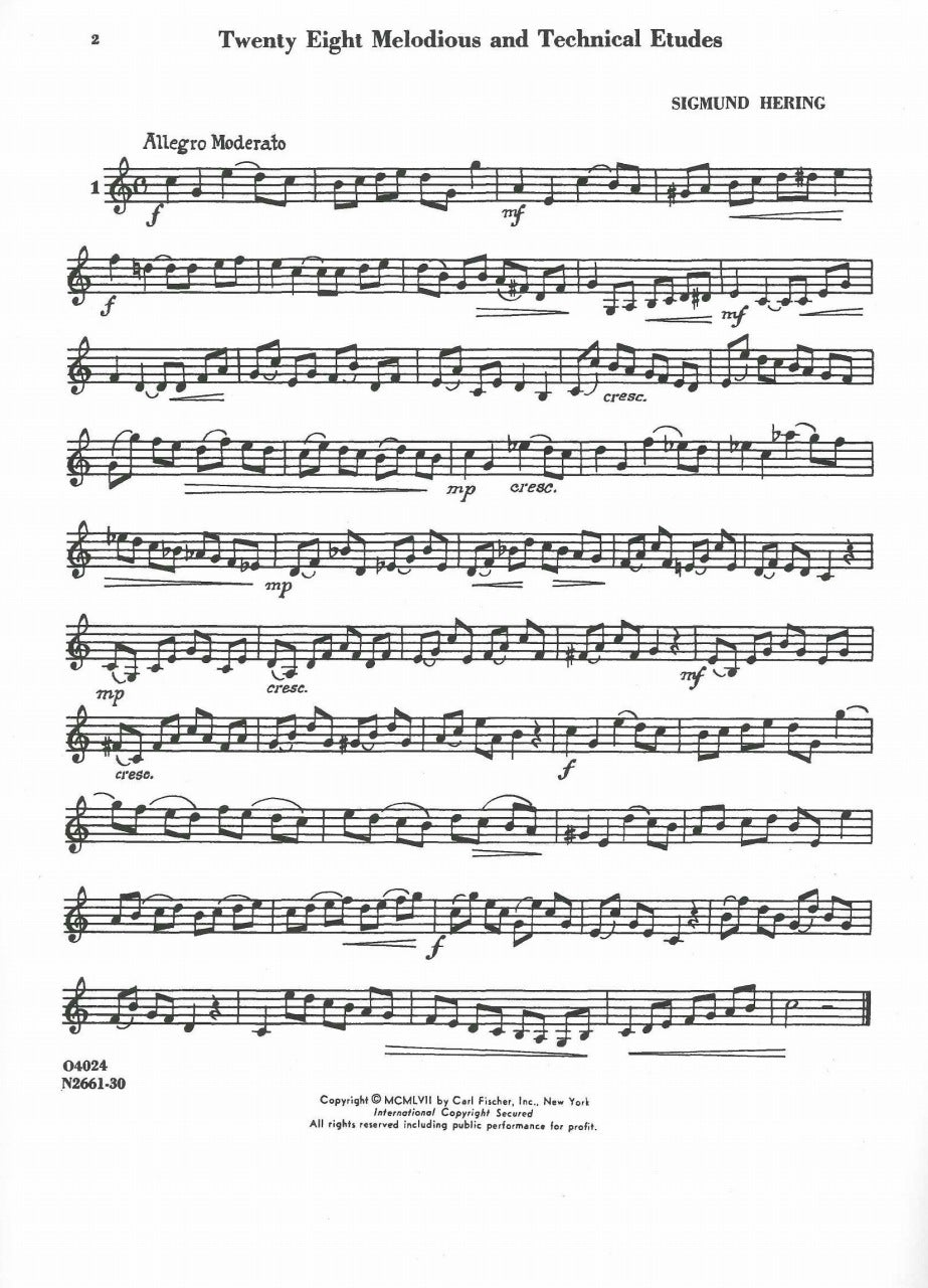 Hering, 28 Melodious & Technical Etudes (Carl Fischer)