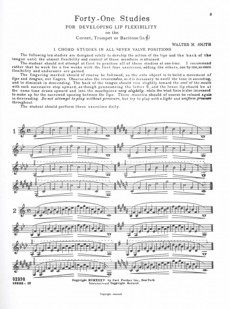 Smith, Lip Flexibility: 41 Studies (Carl Fischer)