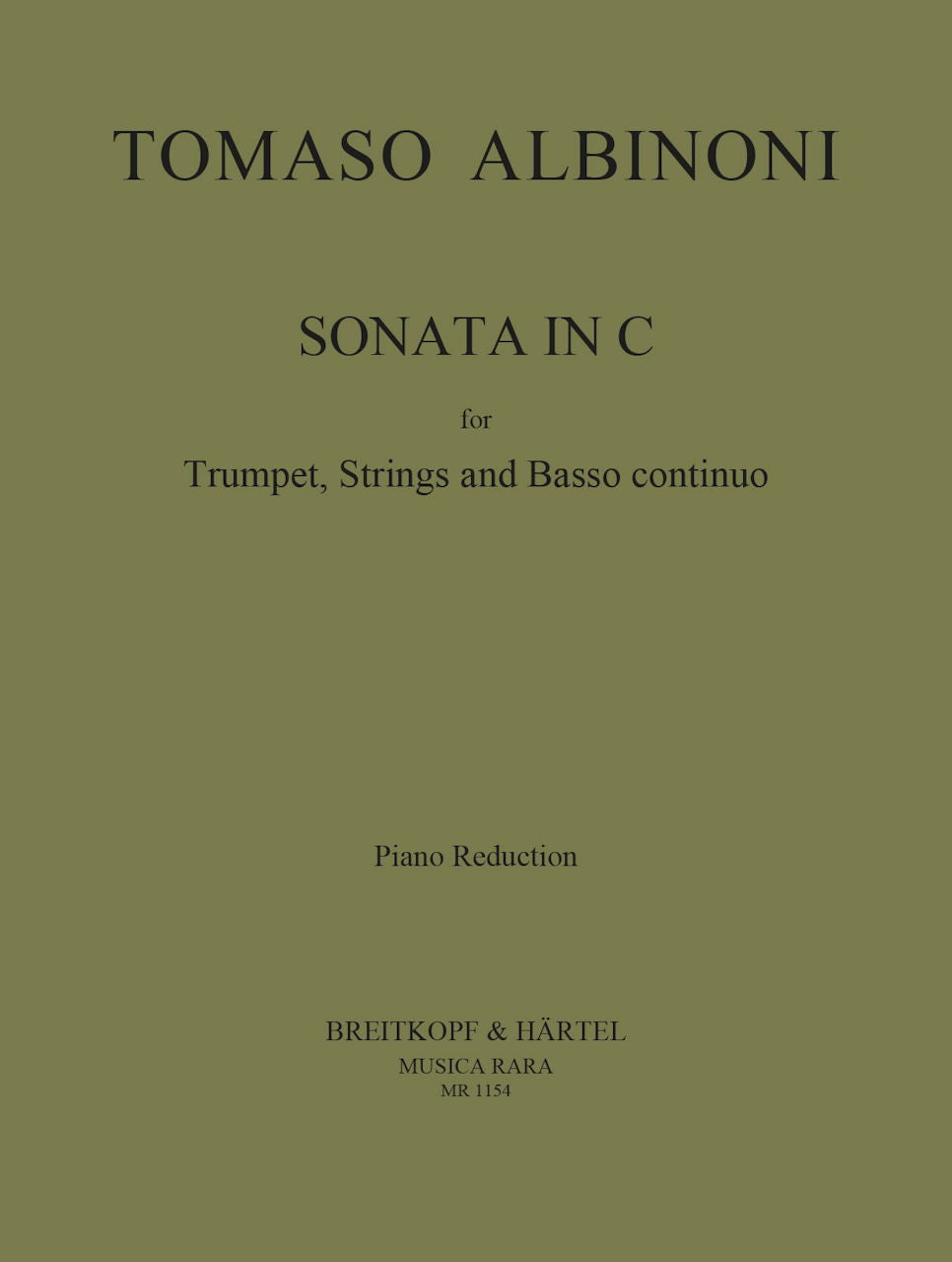 Albinoni, Sonata No. 1 in C (Tarr)Trp,Pf (Musica Rara)
