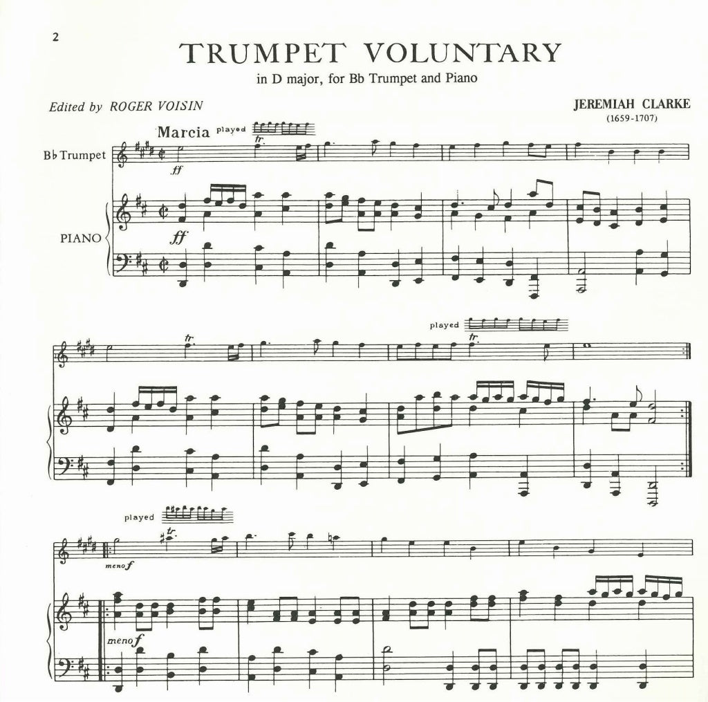 Clarke, Trumpet Voluntary in D (Voisin) (IMC)