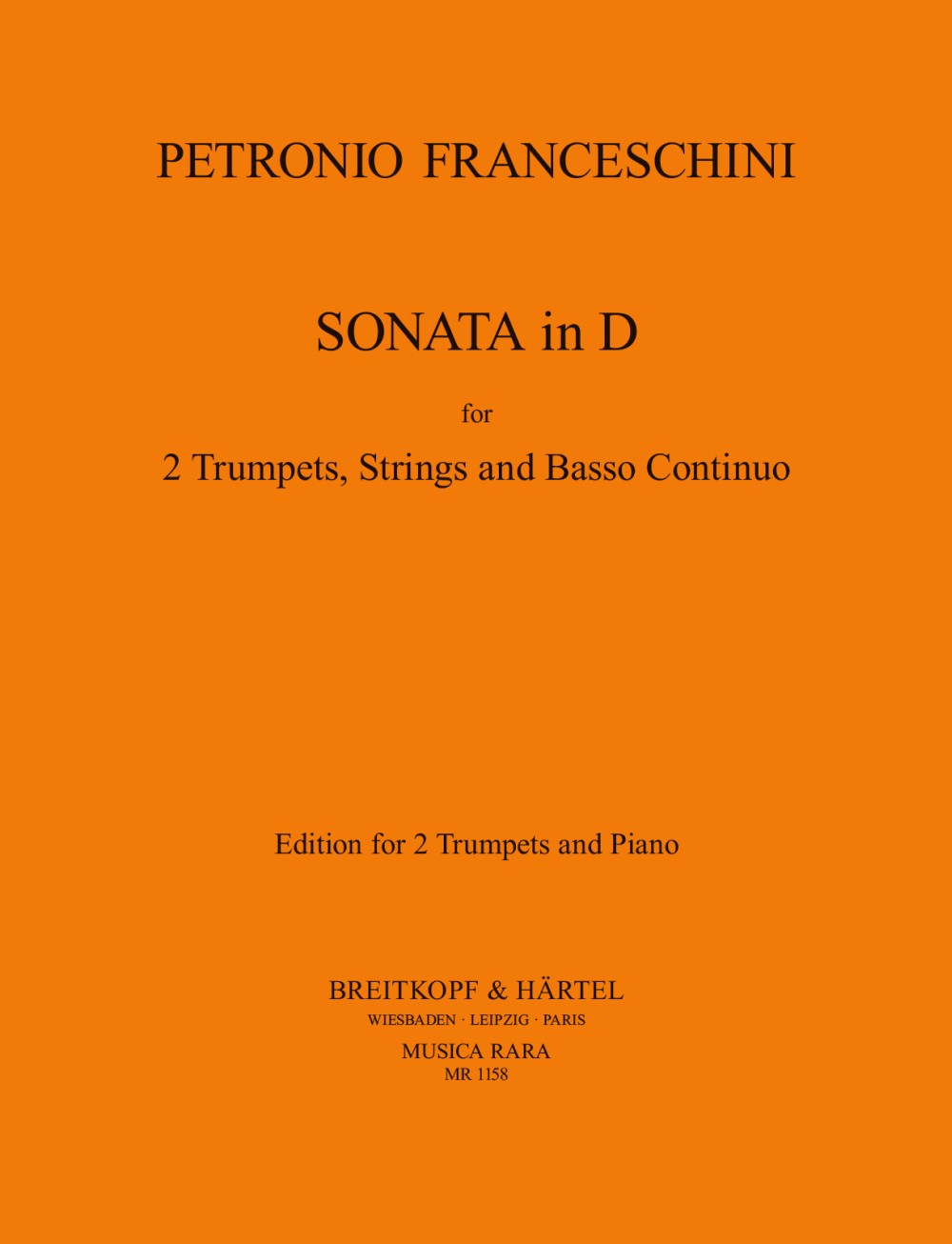 Franceschini, Sonata in D (2Trp,Pf) (Musica Rara)