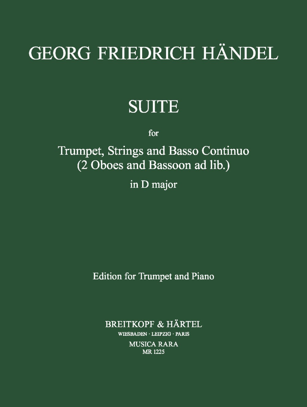 Handel, Suite D major (Version A) (Musica Rara)
