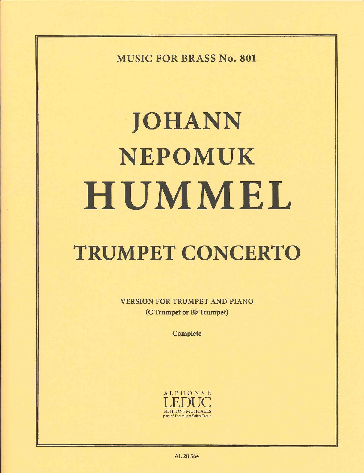 Hummel, Concerto in Eb (Ghitalla) (Robert King/Leduc)