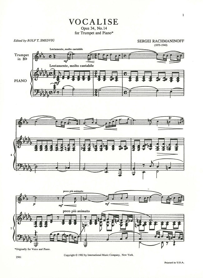 Rachmaninoff, Vocalise op. 34/14 (IMC)