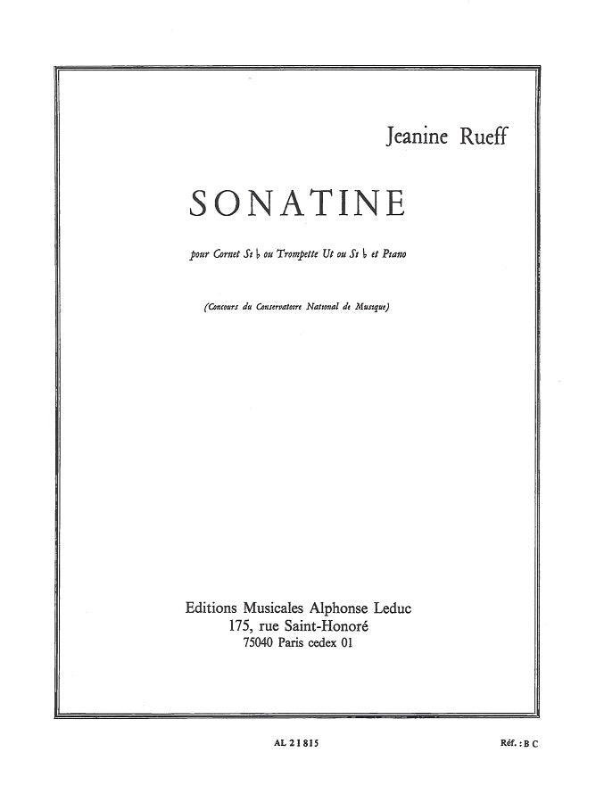 Rueff, Sonatine (Leduc)