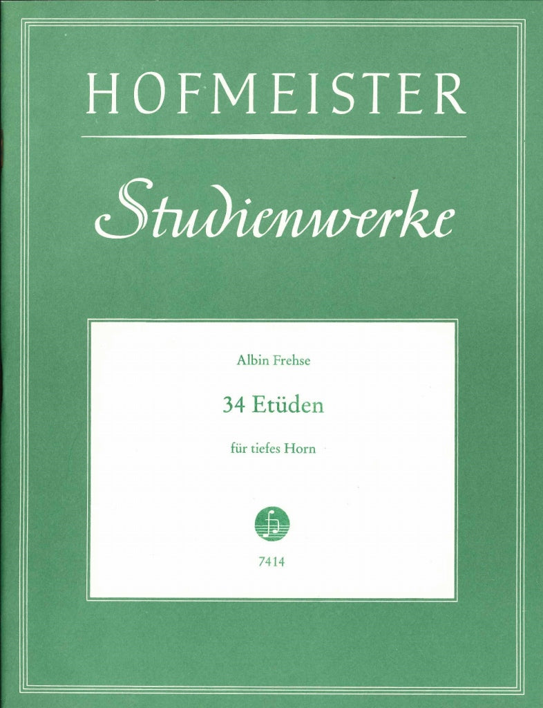 Frehse, 34 Etuden fur tiefes Horn (Hofmeister)