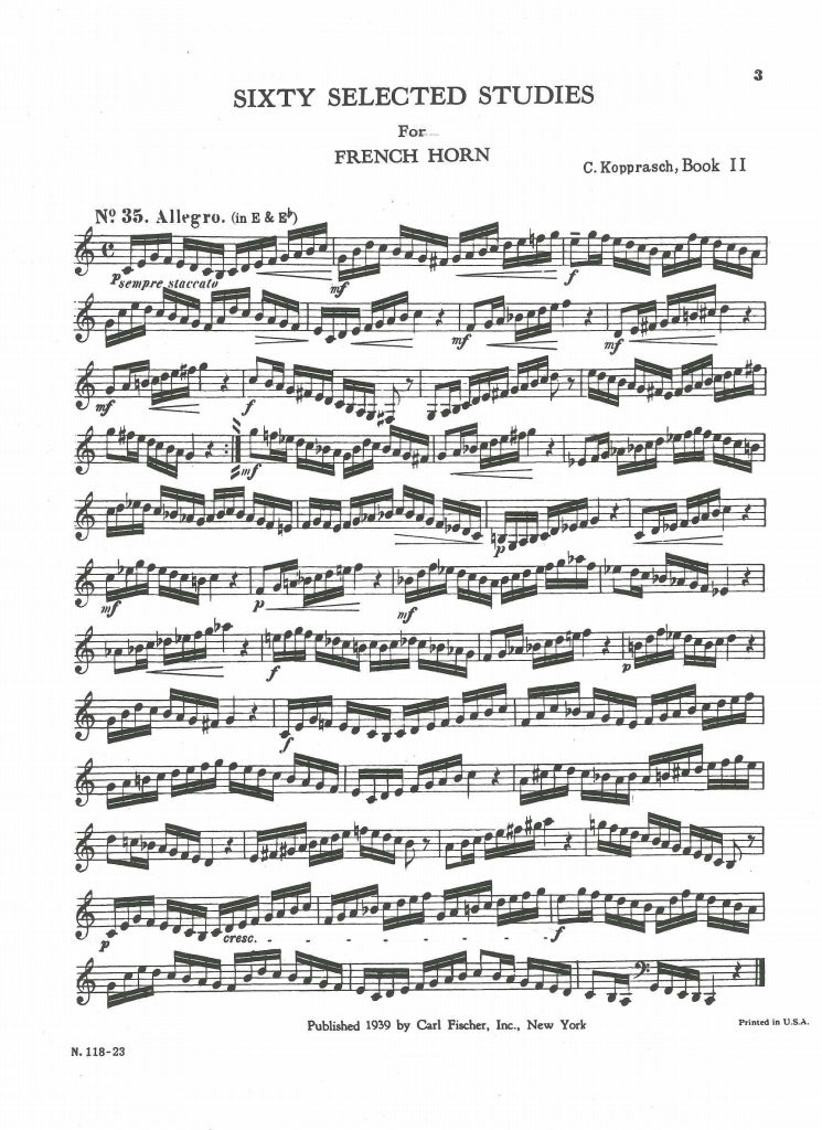 Kopprasch, 60 Selected Studies, 2 (Carl Fischer)