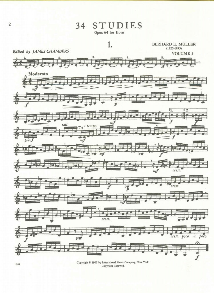 Muller, 34 Studies op. 64, 1 (Chambers) (IMC)